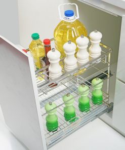 KỆ ĐỰNG GIA VỊ INOX SUS304 NAN DẸT Grob - 5