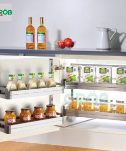 Tủ đồ khô 2 tầng inox hộp Grob