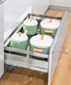 KỆ ĐỰNG XOONG NỒI INOX HỘP (LẮP GẮN CÁNH) Grob