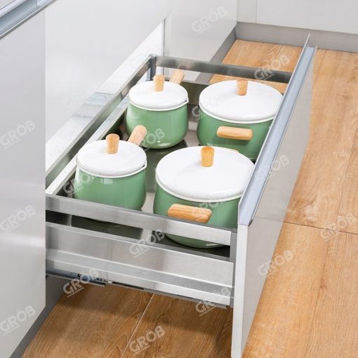 KỆ ĐỰNG XOONG NỒI INOX HỘP (LẮP GẮN CÁNH) Grob - 1