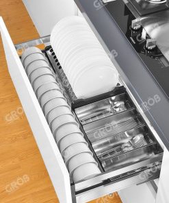 KỆ ĐỰNG BÁT ĐĨA ĐA NĂNG INOX HỘP (LẮP GẮN CÁNH) Grob - 11