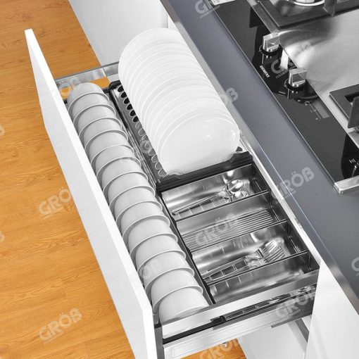 KỆ ĐỰNG BÁT ĐĨA ĐA NĂNG INOX HỘP (LẮP GẮN CÁNH) Grob - 5