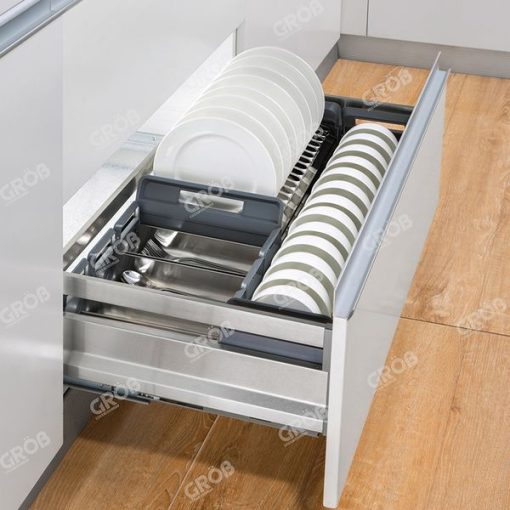 KỆ ĐỰNG BÁT ĐĨA ĐA NĂNG INOX HỘP (LẮP GẮN CÁNH) Grob - 1