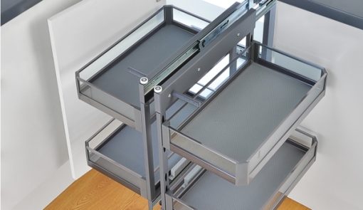 Kệ liên hoàn âm tủ Inox hộp vách kính (GK - 90A) Grob - 3