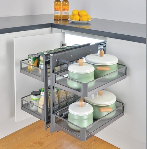 Kệ liên hoàn âm tủ Inox hộp vách kính (GK - 90A) Grob - 1