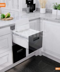 THÙNG GẠO MẶT KÍNH ĐEN 20KG GARIS GR07.30B - 7