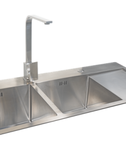 Chậu inox 2 hố 1 bàn GS304-10045HDB Grob