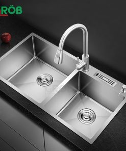 Chậu 2 hố inox GS304-8245 Grob - 13