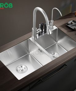 Chậu 2 hố inox GS304-8245 Grob - 11