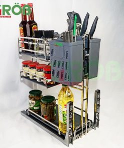 KỆ ĐỰNG DAO THỚT INOX SUS304 NAN OVAL Grob - 14 KỆ ĐỰNG DAO THỚT INOX SUS304 NAN OVAL Grob - 13