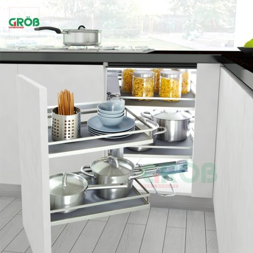 Giá góc liên hoàn nan dẹt inox 304 Grob - 5