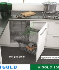 Kệ góc Higold phải inox 304 – 101006