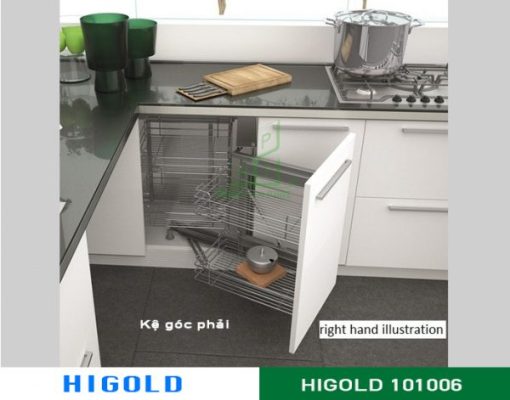 Kệ góc Higold phải inox 304 – 101006 - 1