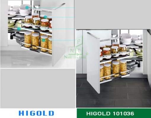 Kệ góc phải Higold diamond thép mạ crom – 101036 - 1