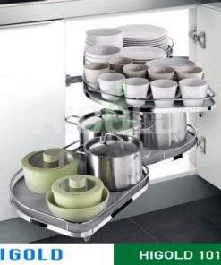 Kệ Góc Higold Chiếc Lá Mở Trái – Phải Crom bóng – 101061