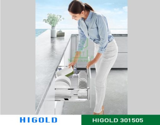 Kệ chén dĩa diamond giảm chấn Higold inox 304 – 301505 - 1