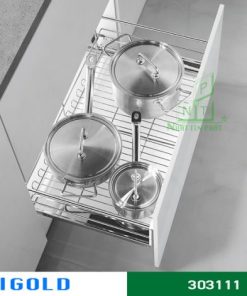 Kệ xoong nồi Higold ray giảm chấn bắt mặt hộc inox 304 – 303111
