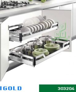 Kệ xoong Higold bản bắt mặt hộc inox 304 – 303204