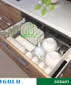 Kệ chén, dĩa martin bắt mặt hộc Higold inox 304 – 303401