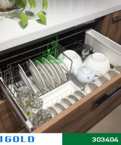 Kệ chén, dĩa martin bắt mặt hộc Higold inox 304 – 303404