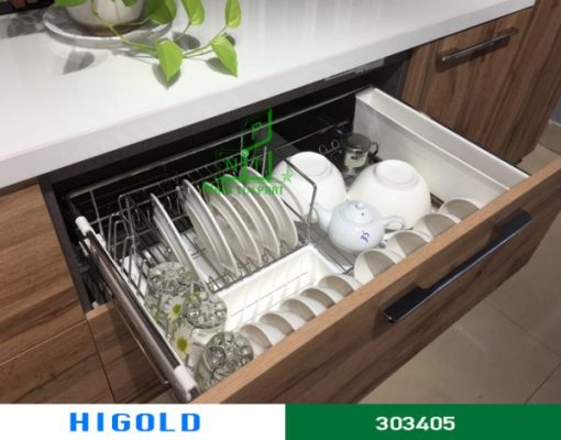 Kệ chén dĩa martin bắt mặt hộc Higold inox 304 – 303405 - 1