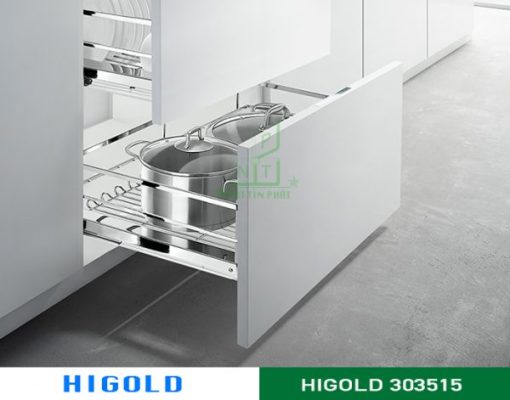 Kệ xoong nồi diamond ray giảm chấn Higold inox 304 – 301515 - 1