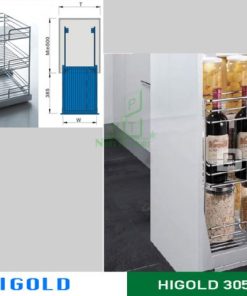 Kệ 3 tầng Higold đựng chai lọ inox 304 – 305021