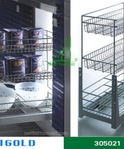 Kệ 3 tầng Higold đựng chai lọ inox 304 – 305001