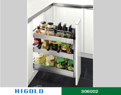 Kệ gia vị Higold bản ray giảm chấn inox 304 – 306002 - 1