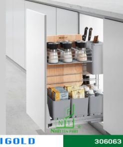 Kệ gia vị Higold god ray giảm chấn inox 304 – 306063