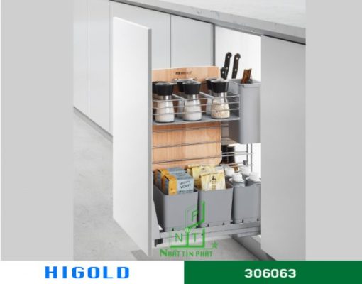 Kệ gia vị Higold god ray giảm chấn inox 304 – 306063 - 1