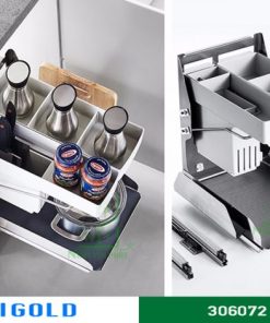 Kệ gia vị Higold Noah giảm chấn inox 304 – 306072