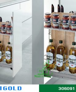 Kệ gia vị Higold martin ray giảm chấn inox 304 – 306091