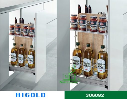 Kệ gia vị Higold martin ray giảm chấn inox 304 – 306092 - 1