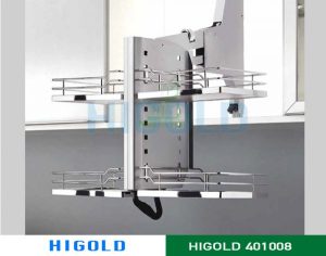 Kệ tủ 2 tầng Higold inox 304 (rổ diamond) – 401008