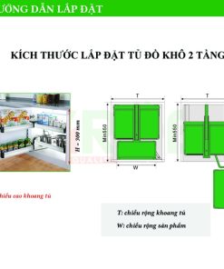 Tủ đồ khô 2 tầng inox hộp Grob - 12 Tủ đồ khô 2 tầng inox hộp Grob - 11