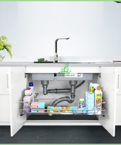 Kệ xoong nồi dưới bồn rửa ray giảm chấn Higold inox 304 – 308002