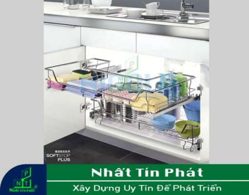 Kệ xoong dưới bồn rửa ray giảm chấn Higold inox 304 – 308001 - 1