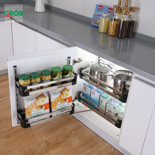 Tủ đồ khô 2 tầng inox hộp Grob - 5