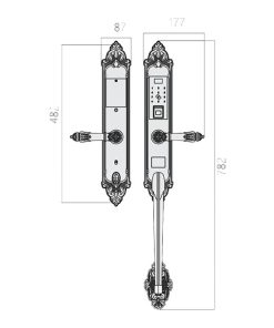 KHÓA VÂN TAY TÂN CỔ KASSLER KL-969G ( MÀU VÀNG) - 6 KASSLER KL-969G