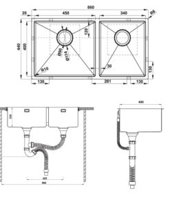 CHẬU RỬA BÁT HAFELE HS21-SSN2S90 567.96.310 MÀU ĐEN - 7