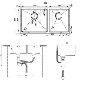 CHẬU RỬA BÁT HAFELE HS21-SSN2S90 567.96.310 MÀU ĐEN - 7