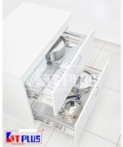 Giá xoong nồi bát đĩa đa năng Inox nan dẹt Kit Plus BM VIP.80