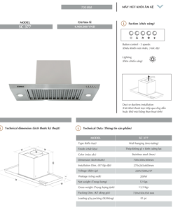 Sanko-Máy hút khói âm kệ SC 377 - 11