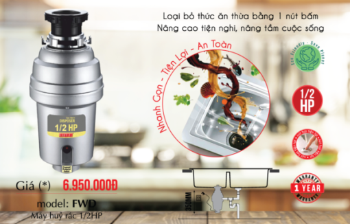 Máy Hủy Rác Carysil Việt Nam 1/2HP - 3