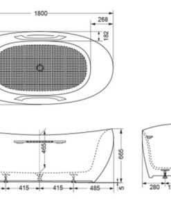 Bồn tắm FRB TOTO PJY1814HPWE#MW (#GW) - 6 Bồn tắm FRB TOTO PJY1814HPWE#MW (#GW) - 5