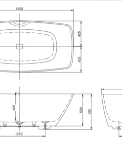 Bồn tắm nhựa FRB TOTO PJY1804HPWE/NTP011E#MW (#GW) - 6 Bồn tắm nhựa FRB TOTO PJY1804HPWE/NTP011E#MW (#GW) - 5