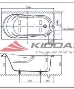 Bồn tắm nhựa TOTO PAY1570D#W/DB501R-2B - 6 Bồn tắm nhựa TOTO PAY1570D#W/DB501R-2B - 5