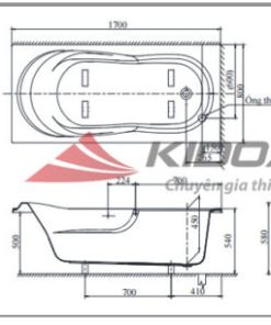 Bồn tắm TOTO PAY1770DH#W/DB501R-2B - 5