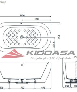 Bồn tắm nhựa TOTO PAY1717CPWE#W - 5